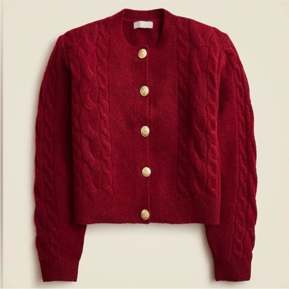 J.‎ Crew Cable-knit cardigan sweater